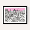 London Jungle Art Print (Pink)