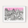 London Jungle Art Print (Pink)