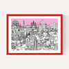 London Jungle Art Print (Pink)