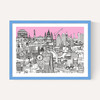 London Jungle Art Print (Pink)