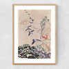Japanese Stitch Craft Landscape Narrow Oak Frame