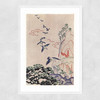 Japanese Stitch Craft Landscape Narrow White Frame