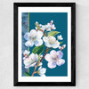 Blossoms (White) Wide Black Frame