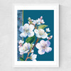 Blossoms (White) Medium White Frame