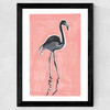 Black Flamingo Wide Black Frame