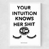 Your Intuition (White) Medium White Frame