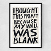 Blank Wall Narrow Black Frame