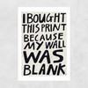 Blank Wall Unframed Print