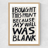 Blank Wall Medium Oak Frame