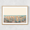 Yellow Umbrella - French Riviera Narrow Oak Frame