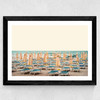 Yellow Umbrella - French Riviera Wide Black Frame