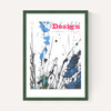 1960's cover, Ink sketch black blue green