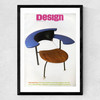 1985 RCA student designed chair blue Medium Black Frame