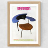 1985 RCA student designed chair blue Wide Oak Frame