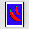Pair of Chillis Narrow Black Frame