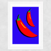Pair of Chillis Wide White Frame