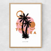 To The Sea Palm Tree Palm Tree Narrow Oak Frame