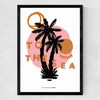 To The Sea Palm Tree Palm Tree Medium Black Frame