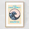 Aquarius - The Free Spirit Narrow Oak Frame