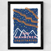 Sagittarius - The Wanderer Wide Black Frame