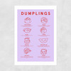 Dumpling Menu (Purple) Unframed Print