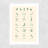 Pasta Guide Narrow White Frame