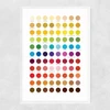 Colour Chart Narrow White Frame