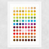 Colour Chart Wide White Frame
