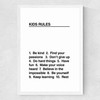 Kids' Rules Medium White Frame