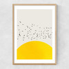 A Thousand Birds Narrow Oak Frame