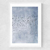 Moving On (Blue) Medium White Frame