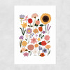 Flower Chart White Unframed Print