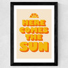 Here Comes the Sun Wide Black Frame