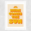 Here Comes the Sun Wide White Frame