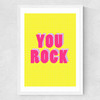 You Rock Medium White Frame