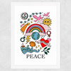 Peace by Kid of the Village Wide White Frame