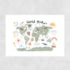 World Map in green