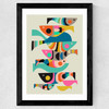 Fishes Wide Black Frame