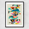 Fishes Narrow Black Frame