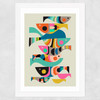Fishes Wide White Frame