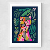 Leopard by Rachel Lee Medium White Frame