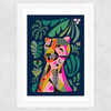 Leopard by Rachel Lee Wide White Frame