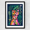 Leopard by Rachel Lee Medium Black Frame