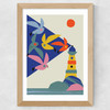 Seagulls Wide Oak Frame