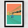 St Paul's and Millennium Bridge Wide Black Frame