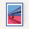 St Paul's and Millennium Bridge (Blue and Pink)