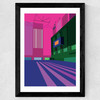Tate Modern - Turbine Hall (Pink) Wide Black Frame