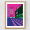 Tate Modern - Turbine Hall (Pink) Wide Oak Frame