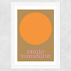 Hello Sunshine Wide White Frame