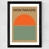 Mon Paradis Wide Black Frame